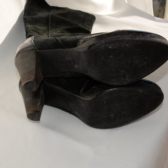 La Canadienne Black Suede Heeled Waterproof Boots Sz 7.5 - Picture 11 of 12